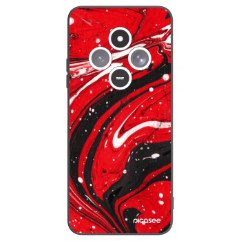 Picasee silikonový černý obal pro Xiaomi Redmi 14C - Red black