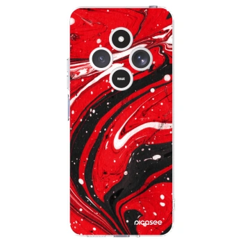 Picasee silikonový průhledný obal pro Xiaomi Redmi 14C - Red black