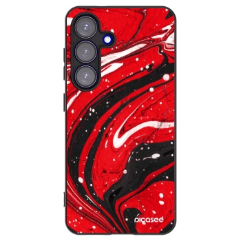 Picasee silikonový černý obal pro Samsung Galaxy S25 5G - Red black