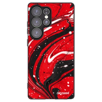 Picasee silikonový černý obal pro Samsung Galaxy S25 Ultra 5G - Red black