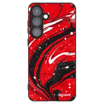 Picasee silikonový černý obal pro Samsung Galaxy S25+ 5G - Red black