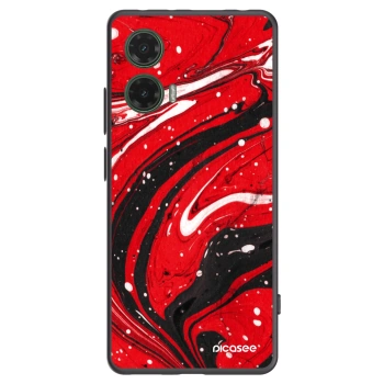 Picasee silikonový černý obal pro Motorola Moto G35 5G - Red black