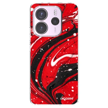 Picasee silikonový průhledný obal pro Xiaomi Redmi Note 14 4G - Red black