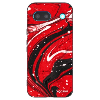 Picasee silikonový černý obal pro Google Pixel 8a - Red black
