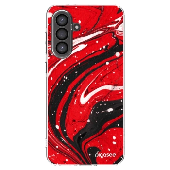 Picasee silikonový průhledný obal pro Samsung Galaxy A56 5G A566B - Red black