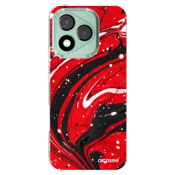 Picasee silikonový průhledný obal pro Honor 400 Lite 5G - Red black