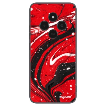 Picasee silikonový černý obal pro Xiaomi Poco C75 - Red black