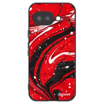 Picasee silikonový černý obal pro Google Pixel 9a - Red black
