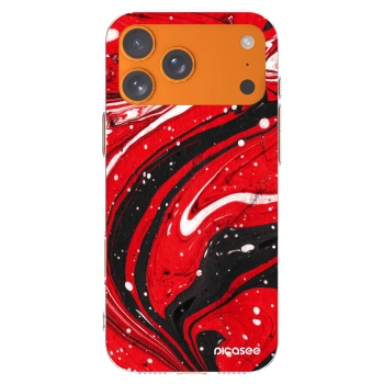 Picasee silikonový průhledný obal pro Apple iPhone 17 Pro Max - Red black