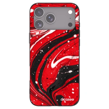 Picasee silikonový černý obal pro Apple iPhone 17 Pro Max - Red black