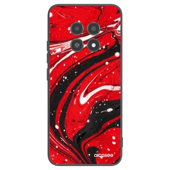 Picasee silikonový černý obal pro Realme 12X - Red black