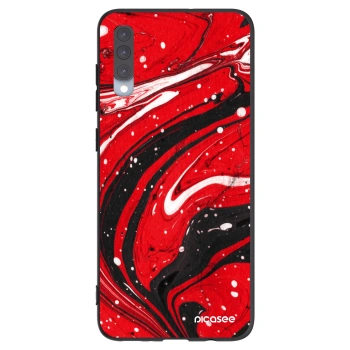 Picasee silikonový černý obal pro Samsung Galaxy A70 A705F - Red black
