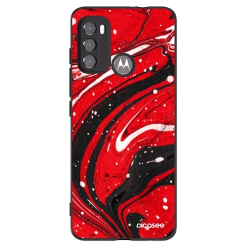 Picasee silikonový černý obal pro Motorola Edge 60 5G - Red black