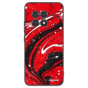 Picasee silikonový černý obal pro OnePlus 13R 5G - Red black