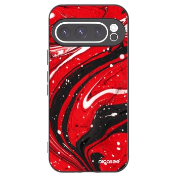 Picasee silikonový černý obal pro Google Pixel 9 Pro XL - Red black