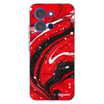 Picasee silikonový průhledný obal pro Xiaomi Redmi 15C 4G - Red black