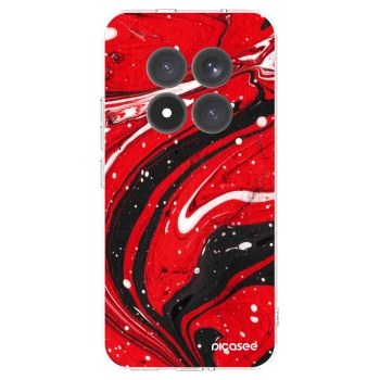 Picasee silikonový průhledný obal pro Xiaomi Redmi Note 15 Pro+ - Red black