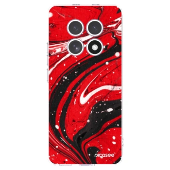 Picasee silikonový průhledný obal pro Xiaomi Redmi Note 15 - Red black