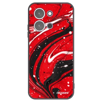Picasee silikonový černý obal pro Xiaomi Redmi 15C 5G - Red black