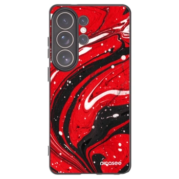 Picasee silikonový černý obal pro Samsung Galaxy S26 Ultra - Red black