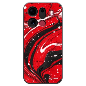 Picasee silikonový černý obal pro OPPO Find X9 Pro - Red black