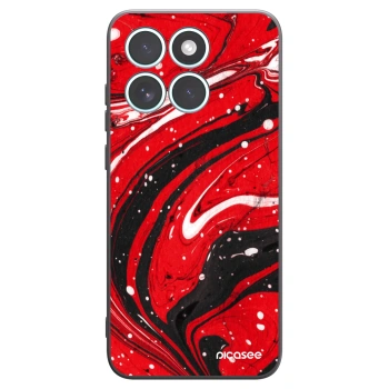 Picasee silikonový černý obal pro Motorola Edge 70 Fusion - Red black