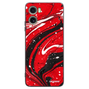 Picasee silikonový černý obal pro Motorola Moto G06 - Red black