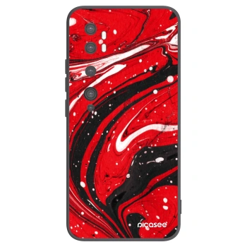 Picasee silikonový černý obal pro Xiaomi Mi Note 10 (Pro) - Red black