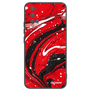 Picasee silikonový černý obal pro Huawei Nova 5T - Red black