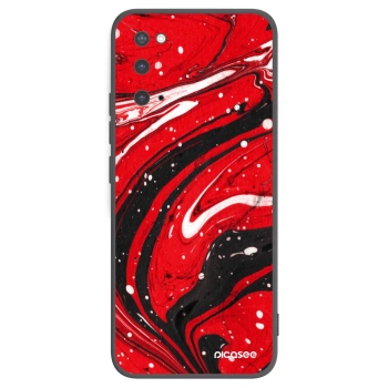 Picasee silikonový černý obal pro Samsung Galaxy S20 G980F - Red black