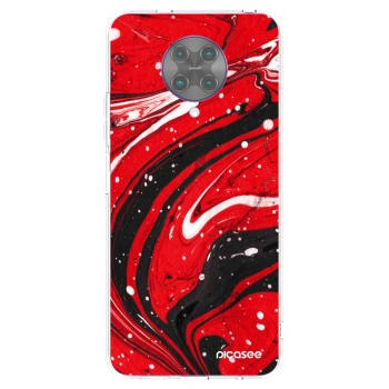 Picasee silikonový průhledný obal pro Xiaomi Poco F2 Pro - Red black