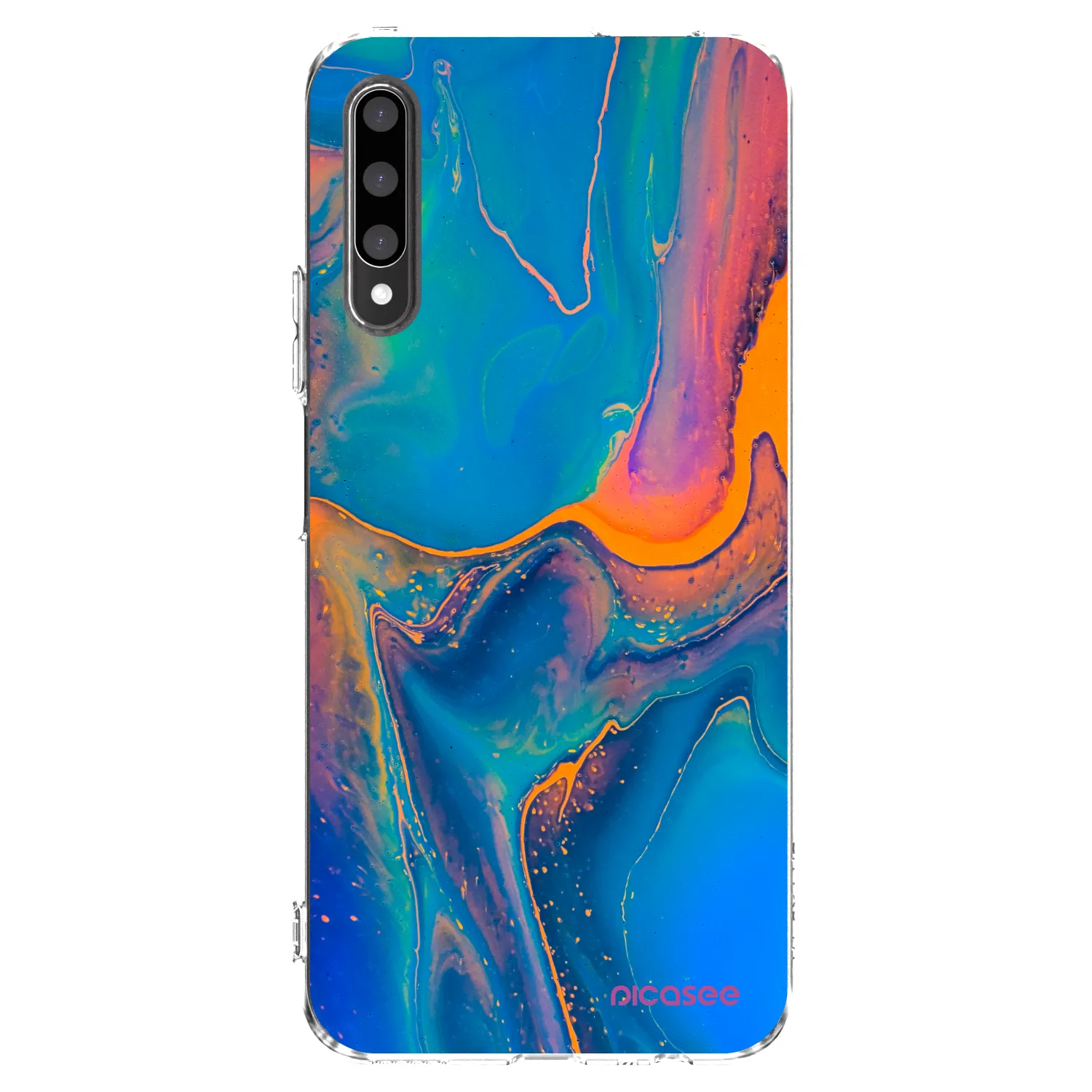 Picasee silikonový průhledný obal pro Honor 9X Pro - Rainbow
