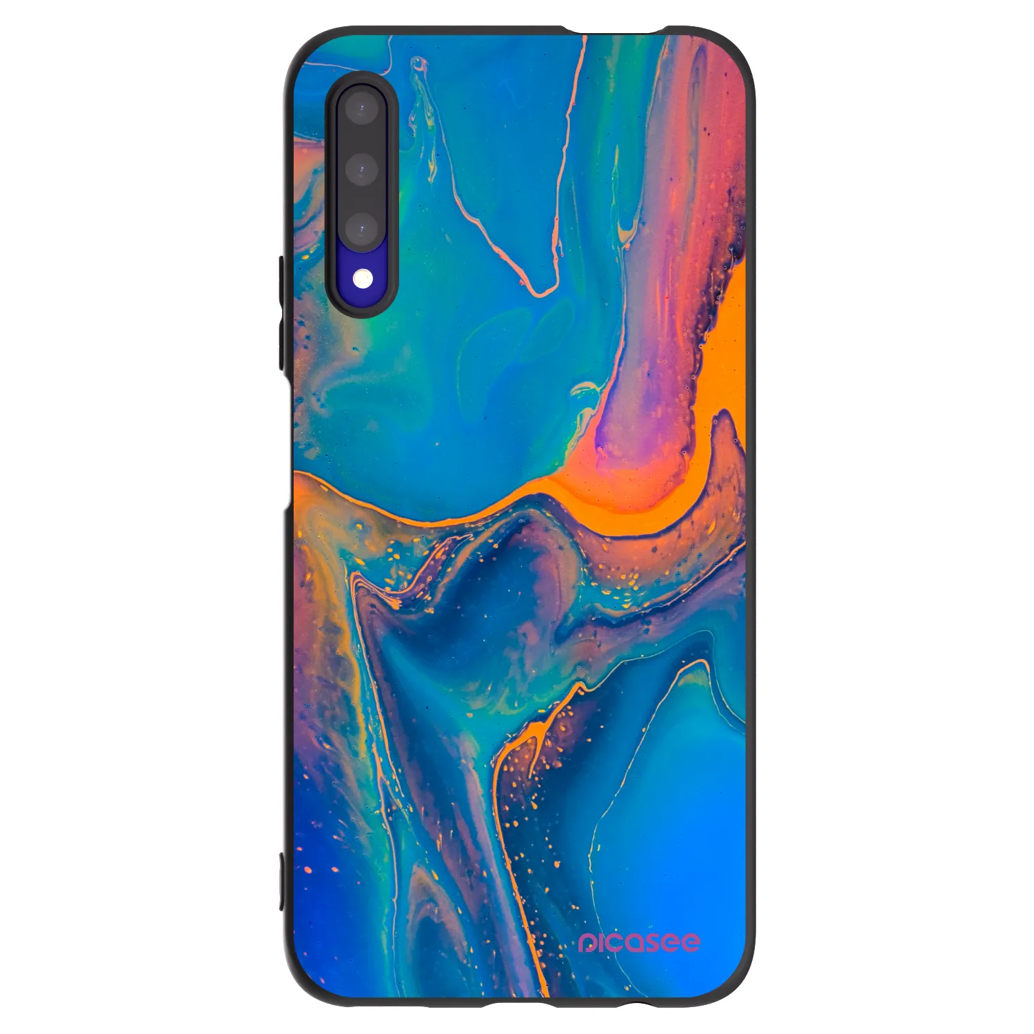 Picasee silikonový černý obal pro Honor 9X Pro - Rainbow