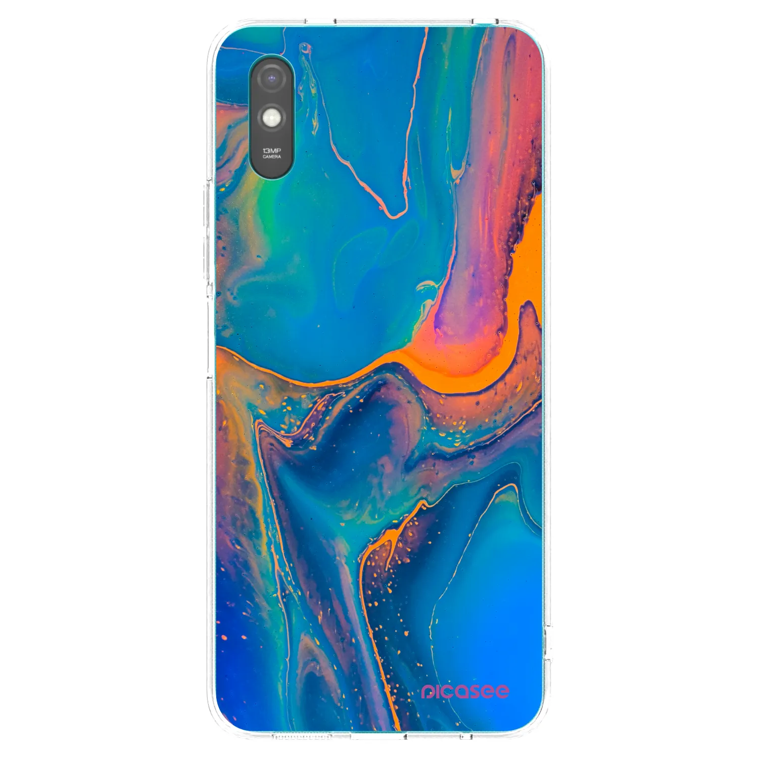 Picasee silikonový průhledný obal pro Xiaomi Redmi 9A - Rainbow