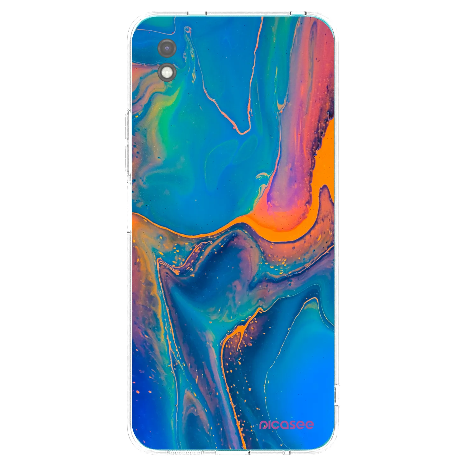 Picasee silikonový černý obal pro Xiaomi Redmi 9A - Rainbow