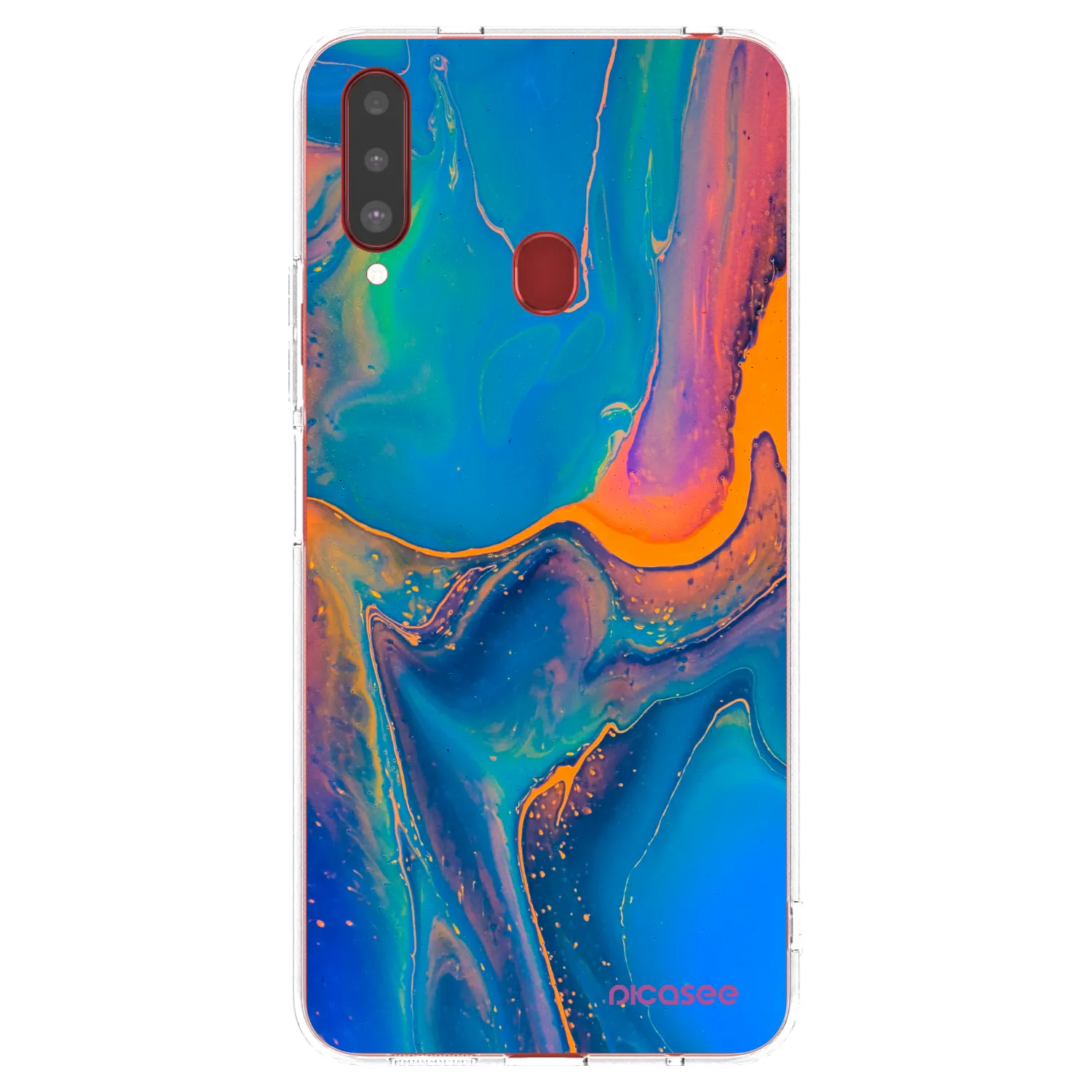 Picasee silikonový průhledný obal pro Samsung Galaxy A20s - Rainbow