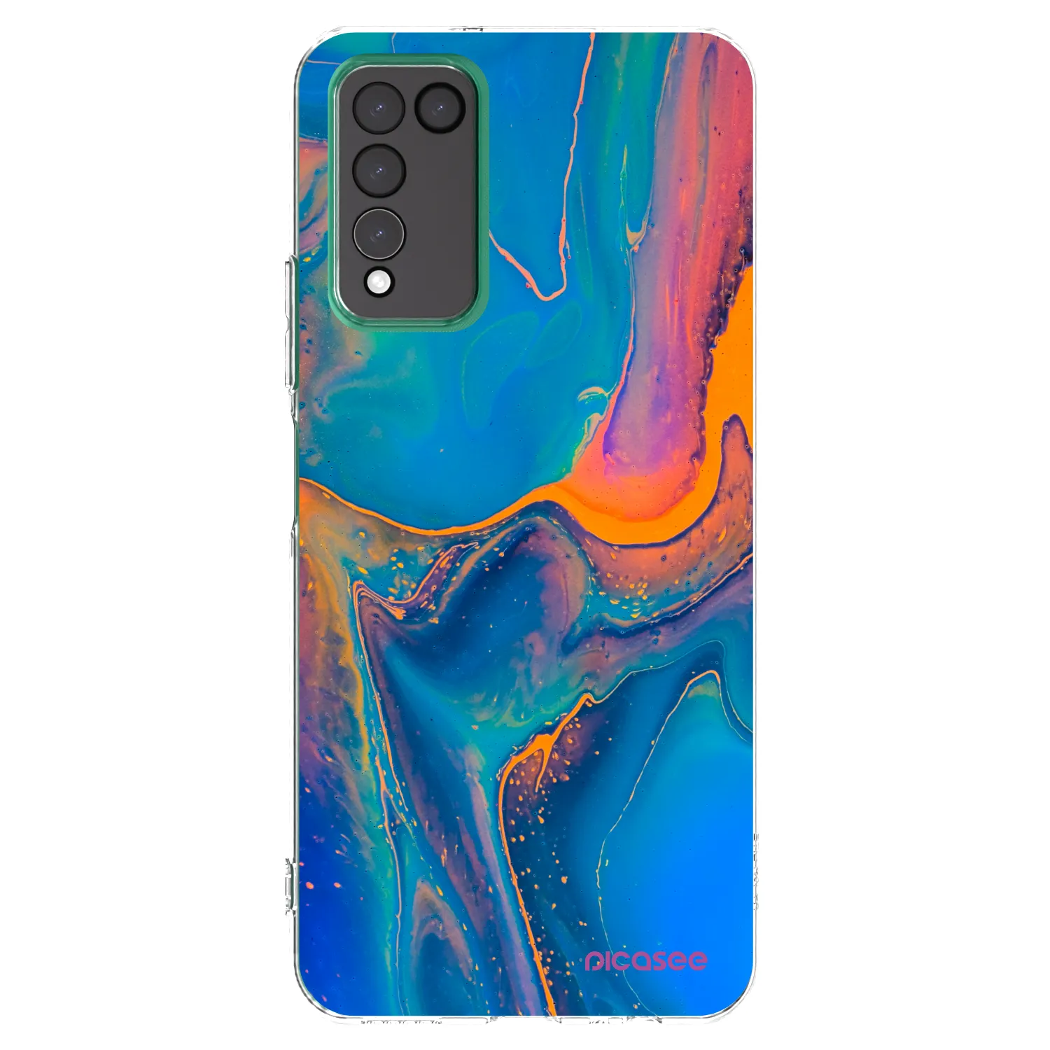 Picasee silikonový průhledný obal pro Honor 10X Lite - Rainbow
