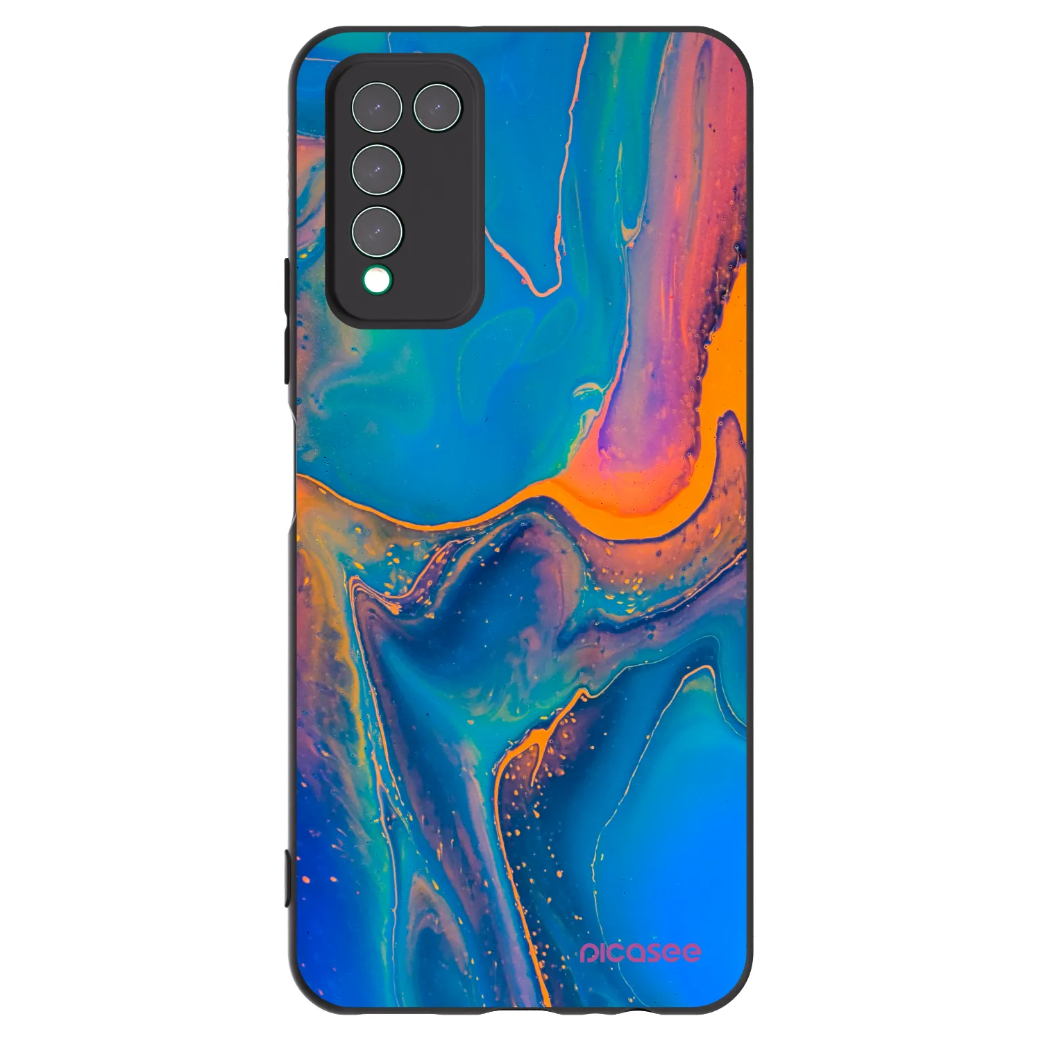 Picasee silikonový černý obal pro Honor 10X Lite - Rainbow