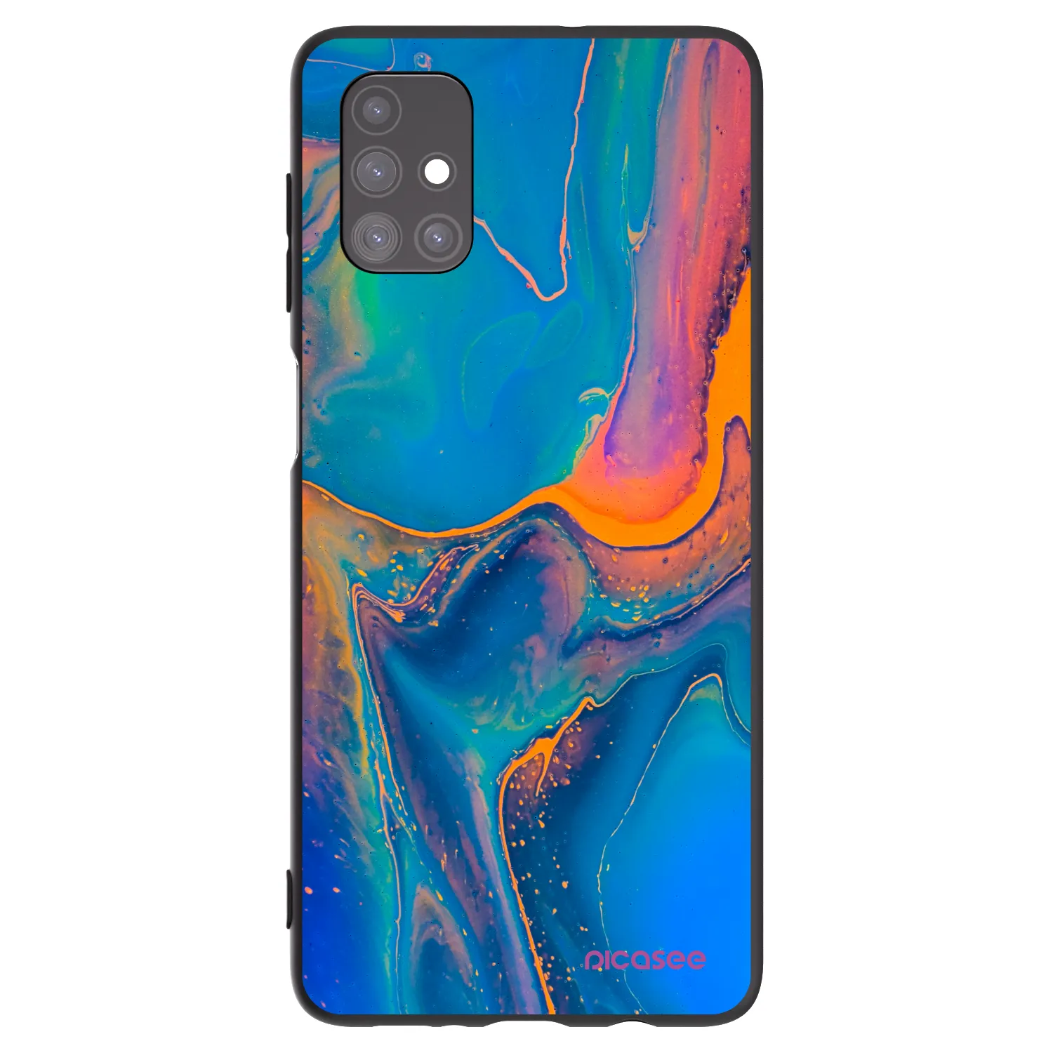 Picasee silikonový černý obal pro Samsung Galaxy M51 M515F - Rainbow