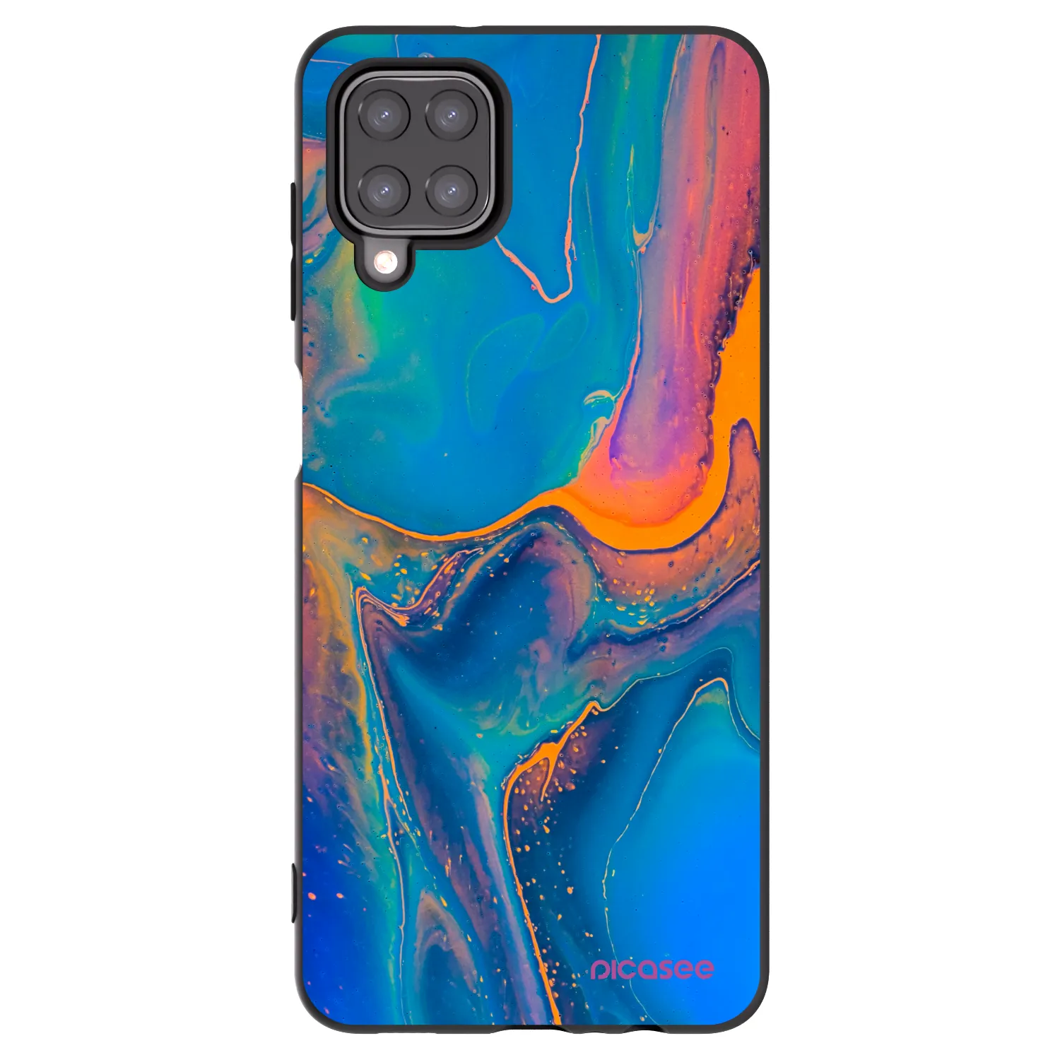 Picasee silikonový černý obal pro Samsung Galaxy A12 A125F - Rainbow