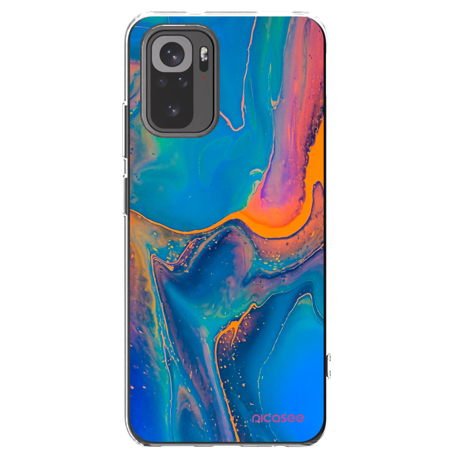 Picasee silikonový průhledný obal pro Xiaomi Redmi Note 10S - Rainbow