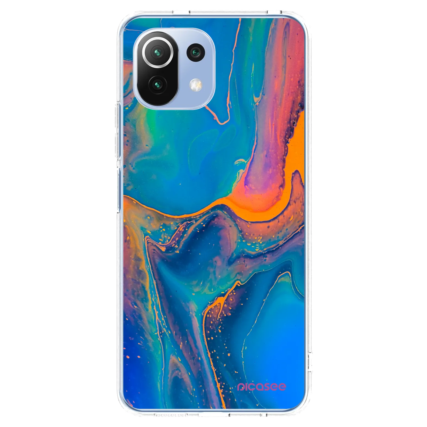 Picasee silikonový průhledný obal pro Xiaomi Mi 11 Lite - Rainbow