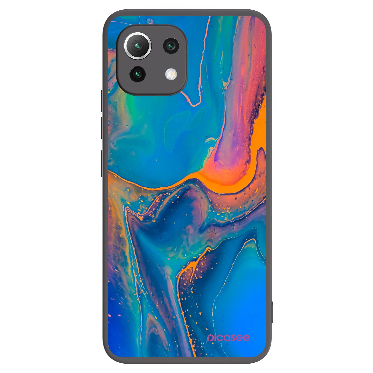 Picasee silikonový černý obal pro Xiaomi Mi 11 Lite - Rainbow