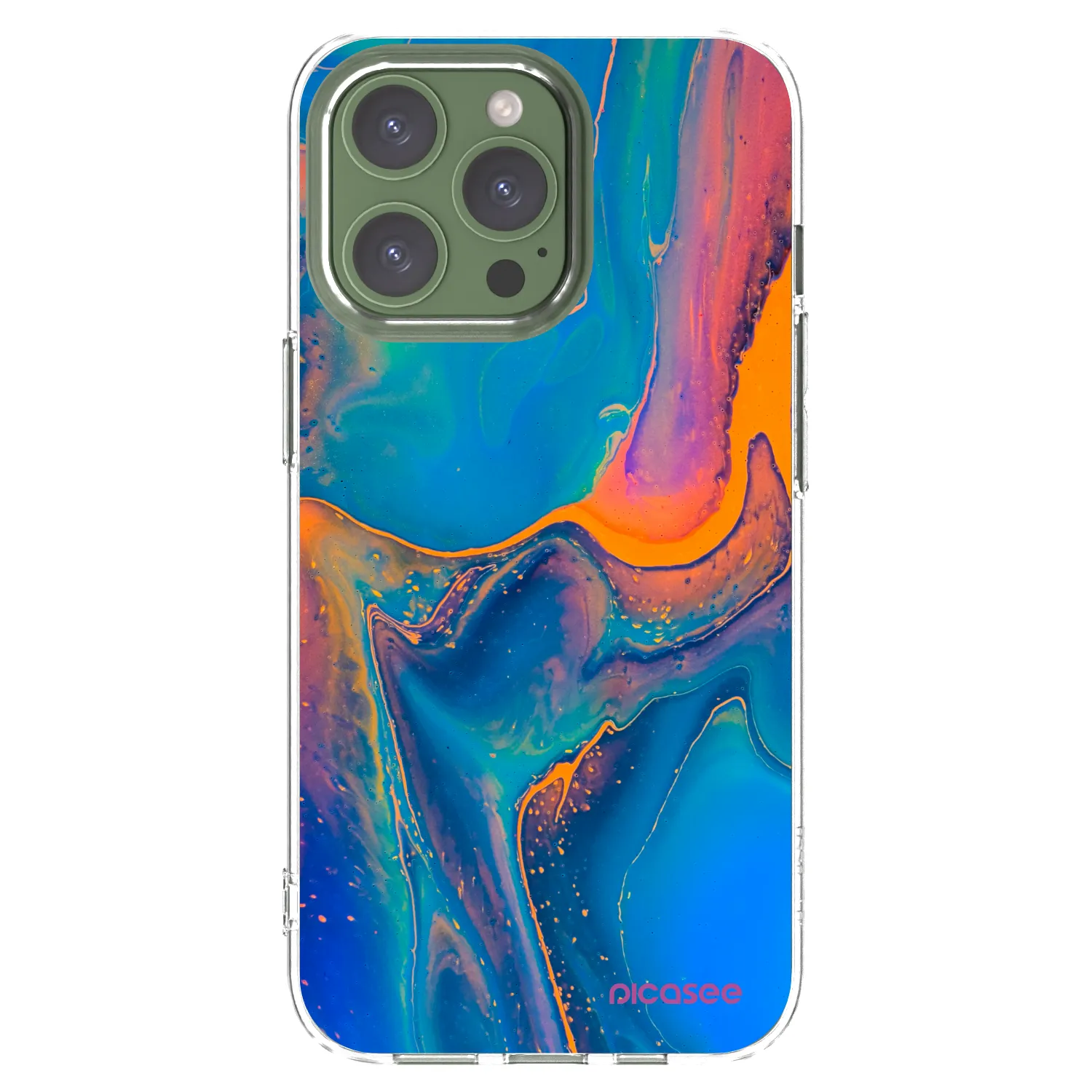 Picasee silikonový průhledný obal pro Apple iPhone 13 Pro - Rainbow
