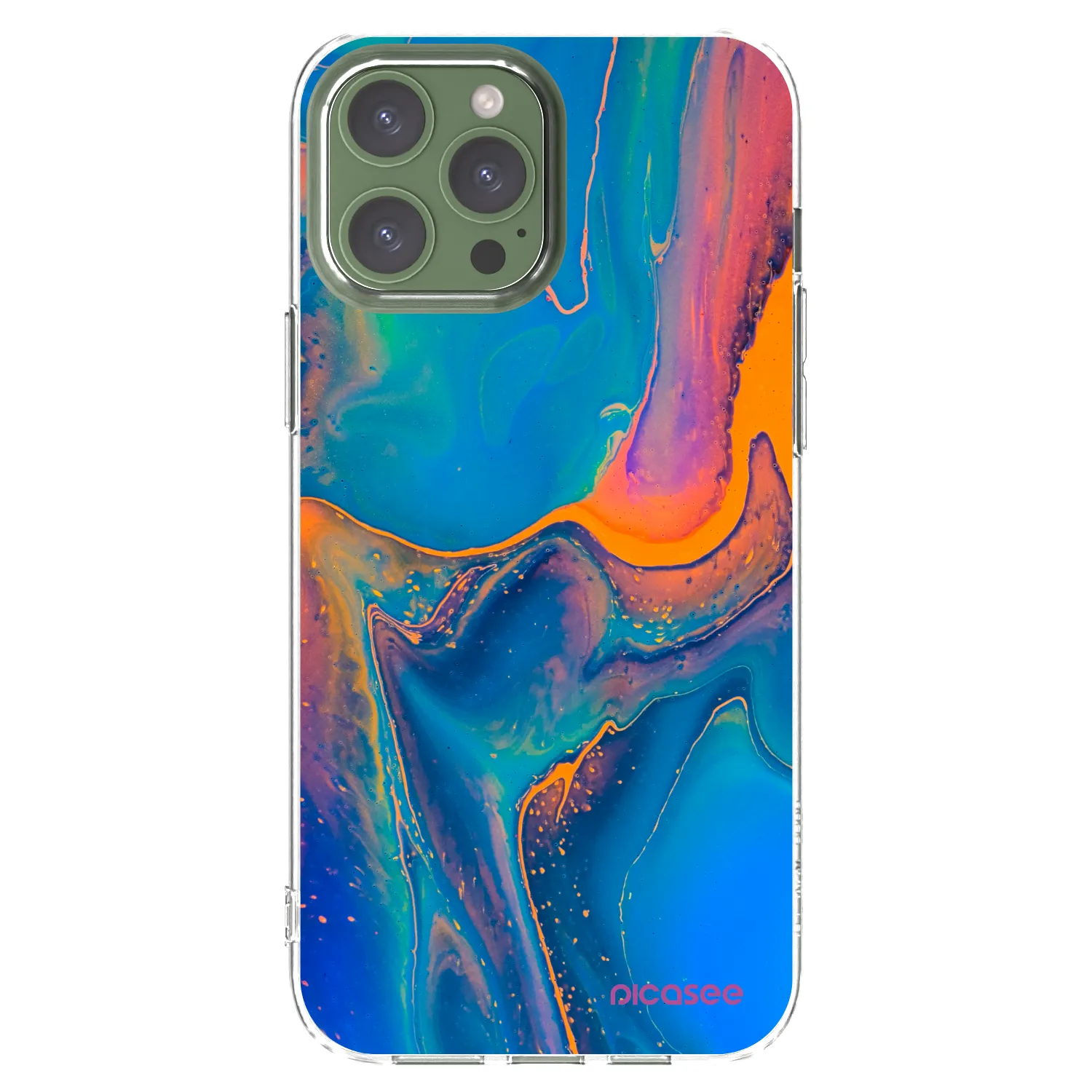 Picasee silikonový průhledný obal pro Apple iPhone 13 Pro Max - Rainbow