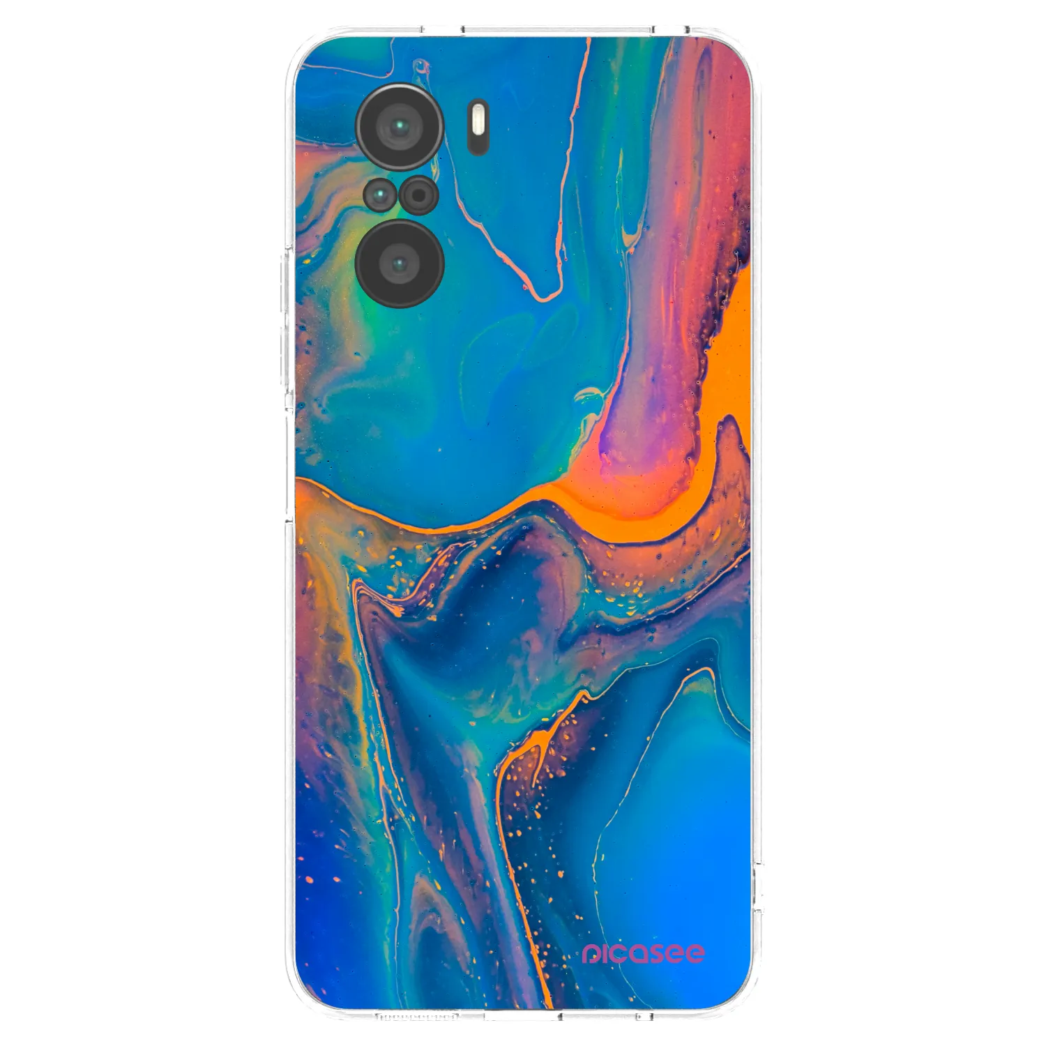Picasee silikonový průhledný obal pro Xiaomi Poco F3 - Rainbow