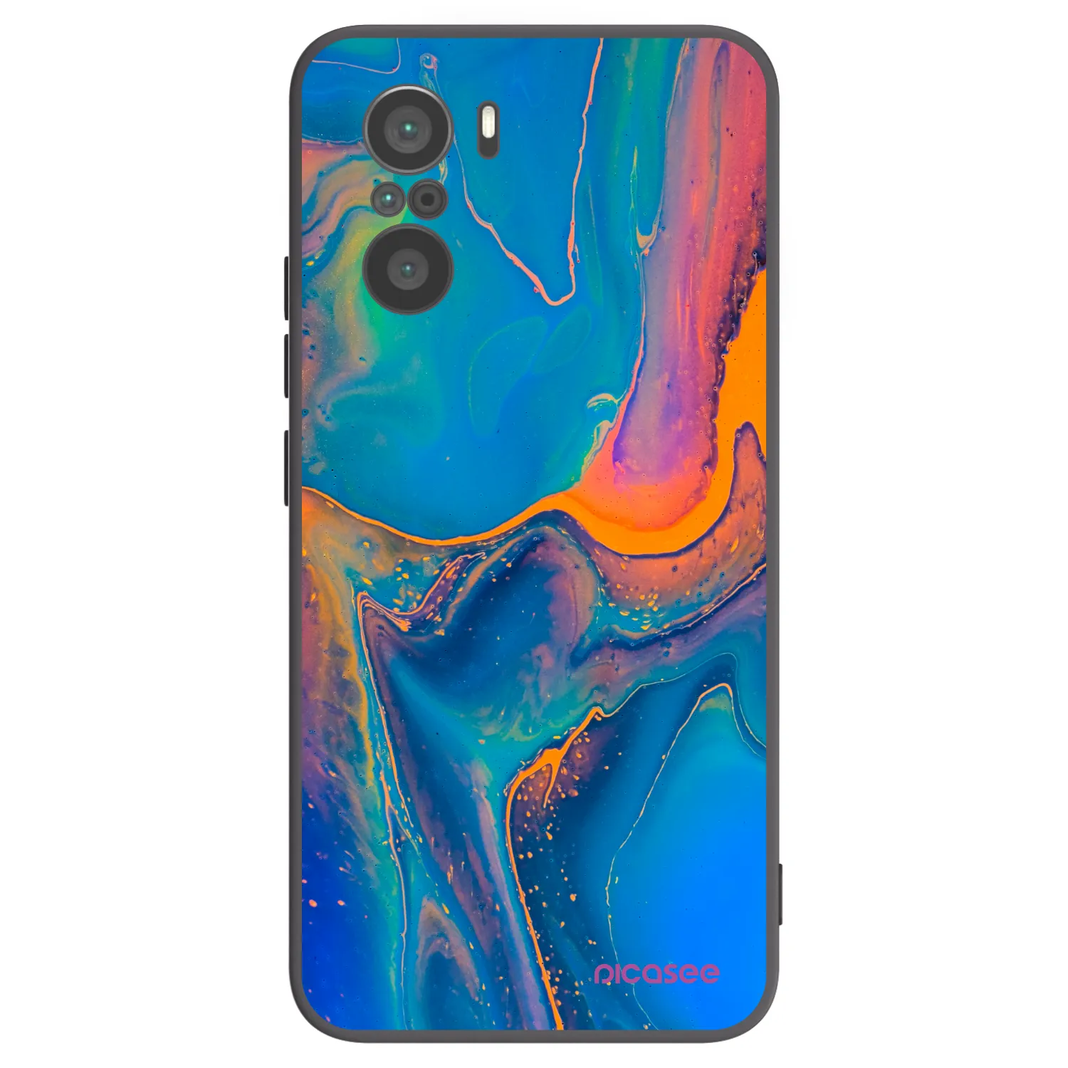 Picasee silikonový černý obal pro Xiaomi Poco F3 - Rainbow