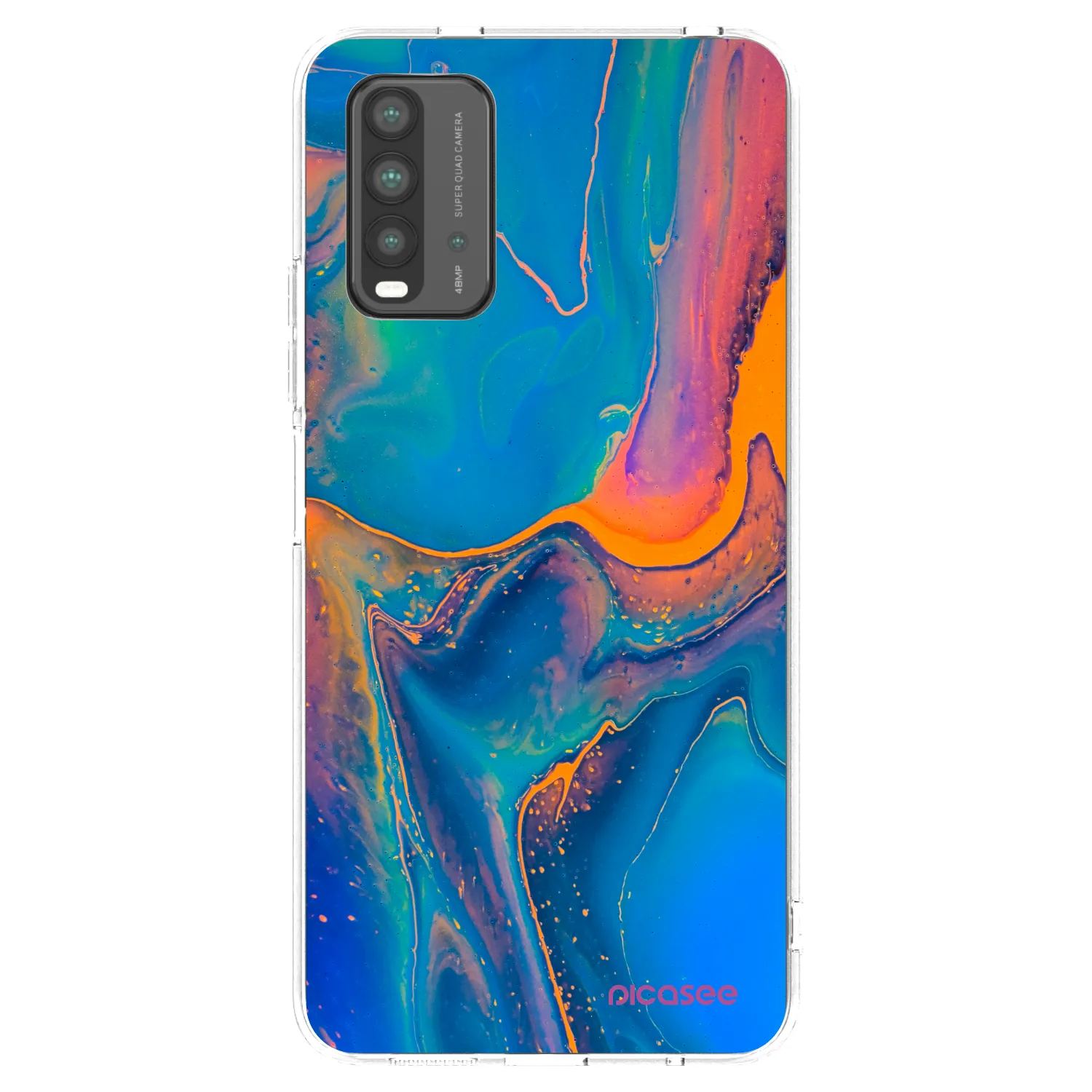 Picasee silikonový průhledný obal pro Xiaomi Redmi 9T - Rainbow