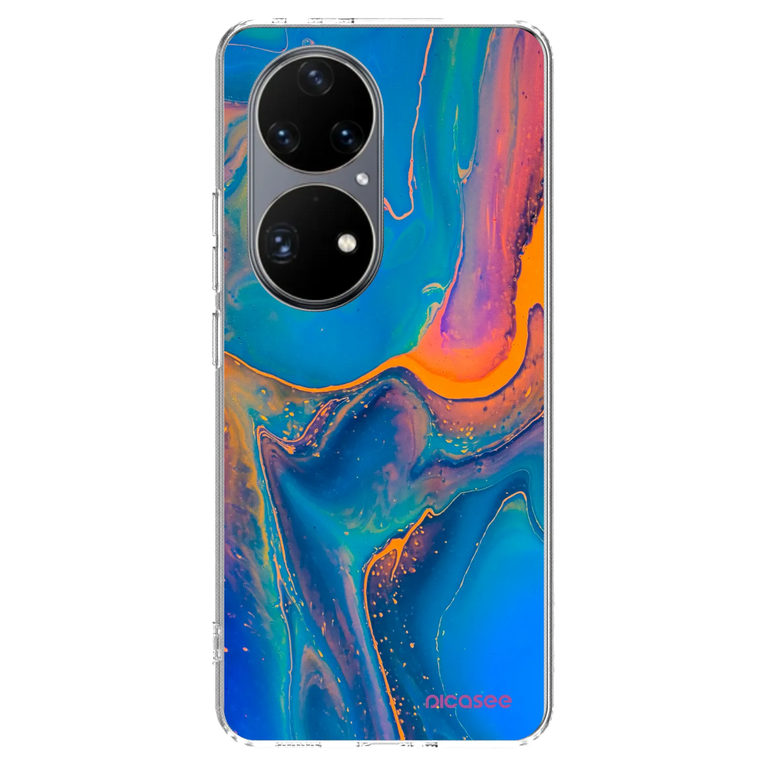 Picasee silikonový průhledný obal pro Huawei P50 - Rainbow