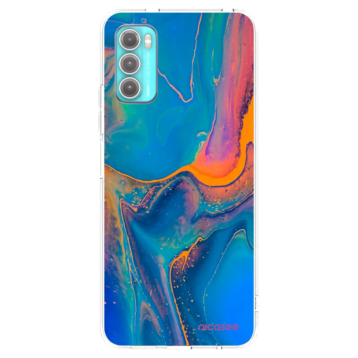 Picasee silikonový průhledný obal pro Motorola Moto G60 - Rainbow